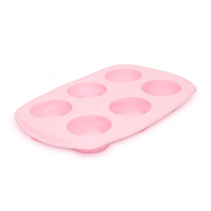 Tava pentru copt din silicon, pentru briose, 6 portii, 32x18 cm