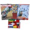 Set de 6 caiete, Linomag&reg;, Dictando A5, Matematica A5, Geografie, Bloc de desen A4, multicolor.