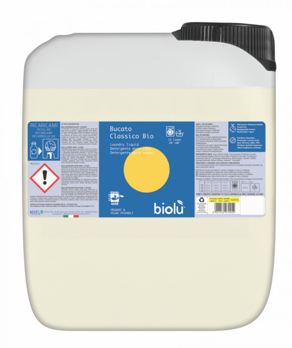 Biolu Detergent BIO lichid pentru rufe albe si colorate lamaie 5L