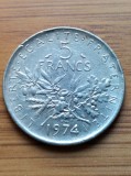 Moneda Franta 5 Francs 1974