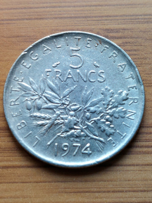 Moneda Franta 5 Francs 1974