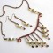 set bijuterii colier si cercei, coral alb, opalit si hematit 22498
