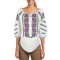 Bluza dama O25 alb/mov , marimea 3XL