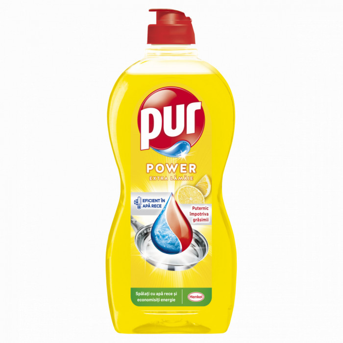 Detergent Lichid Pentru Vase, Pur, Duo Power Lemon, 450 ml