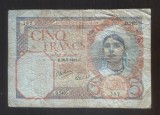 Bancnota Algeria - 5 Francs 22-08-1941