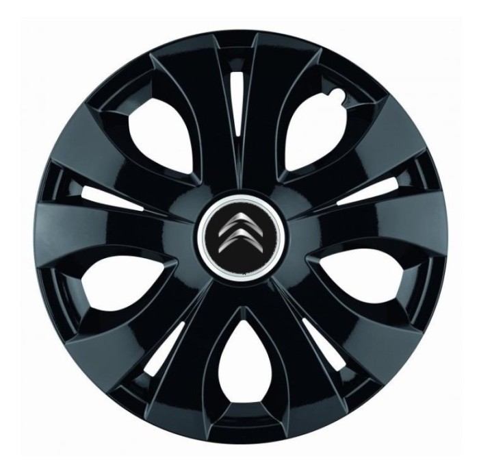 Set 4 Capace Roti pentru Citroen, model Top Black, R15