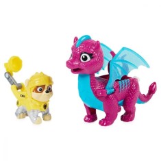 Set de joaca Paw Patrol - Rescue Knights, Rubble si Dragon Blizzie foto