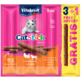 Cumpara ieftin Recompense pentru pisici Vitakraft Cat Sticks Curcan/ Miel 3+1 PROMO