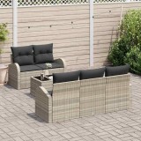 VidaXL Set de canapele pentru grădină 6 pcs Gri deschis și gri &icirc;nchis 3354591