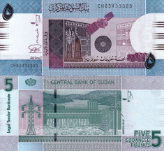 SUDAN 5 pounds 2015 UNC!!! foto