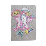 Agenda cu sclipici si unicorn 3D