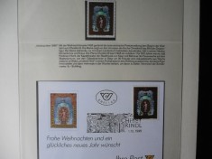 Austria-Craciun,pictura-complet MNH si FDC foto