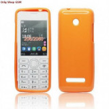 Husa Silicon Orange Nokia 206, Tip Jelly, Protectie Telefon, Calitate Superioara