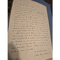Scrisoare Mircea Horia Simionescu către Cezar Baltag
