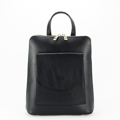 Rucsac 2 in 1 din piele naturala 8933 122 Negru foto
