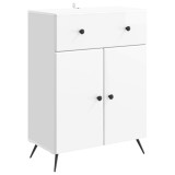 vidaXL Bufet Alb foarte lucios 66 x 34,5 x 90 cm Lemn prelucrat 895559