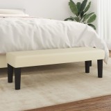 vidaXL Bancă, crem, 100x30x30 cm, piele ecologică