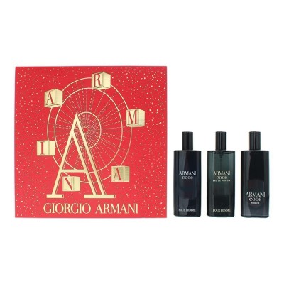 Set Giorgio Armani: Code, Parfum, For Men, Refillable, 15 ml + Code, Eau De Toilette, For Men, 15 ml + Code, Eau De Parfum, For foto