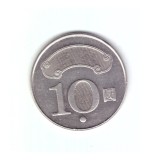 Moneda Taiwan 10 dollars/dolari 2012, stare buna, curata