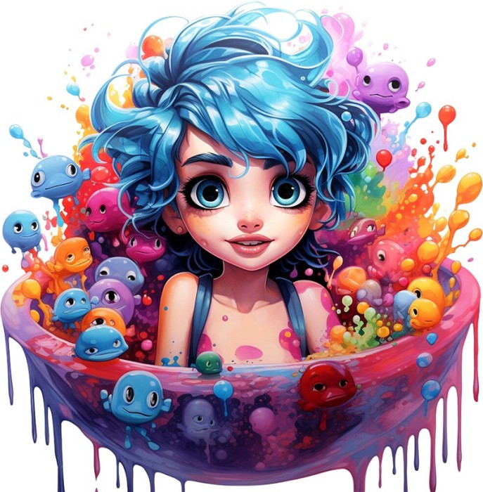 Sticker decorativ, Culori Pastelate, Fata, Roz, 61 cm, 1347STK-4