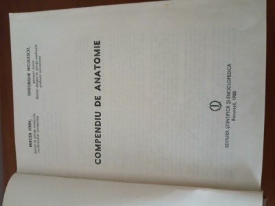 Compendiu De Anatomie-Mircea Ifrim. foto