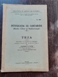 INTOXICATIA CU CANTARIDA - CALINESCU D. PETRE (TEZA DE DOCTORAT, CU DEDICATIE PENTRU SERBAN MILCOVEANU)
