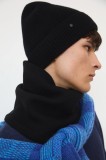 Medicine căciulă din l&acirc;nă merino culoarea negru