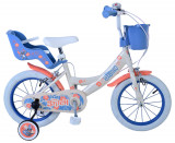 Bicicleta pentru fete Disney Stitch, 14 inch, culoare crem/coral, frana de mana PB Cod:21519-DR