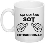 Cana alba personalizata &quot;Asa arata un sot extraordinar&quot;, INOVATIX&reg;. 330ml, Oem