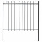 vidaXL Gard de gradina cu varf curbat, negru, 1,7 x 1,5 m, o?el