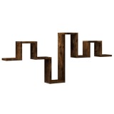 Raft de perete, stejar fumuriu, 104,5x10x43 cm, lemn prelucrat, DKD Home Decor