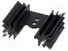 Radiator extrudat, aluminiu, 25.4mm x neagra, STONECOLD - HS-135-25