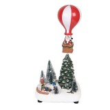 Cumpara ieftin Decoratiune muzicala Craciun polirasina multicolora cu led 17x13x15/18 cm