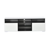 Comodă TV LED, Alb | Aosom Romania