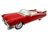 Macheta Cadillac Eldorado 1:24 rosie replica metal lumini si sunete usi deschise