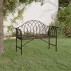VidaXL Bancă de grădină cu 2 locuri, negru, 128 cm, oțel 318828