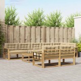 vidaXL Set de canapele de exterior 9 pcs Alb și Bej 79 x 79 x 37 cm 3386667