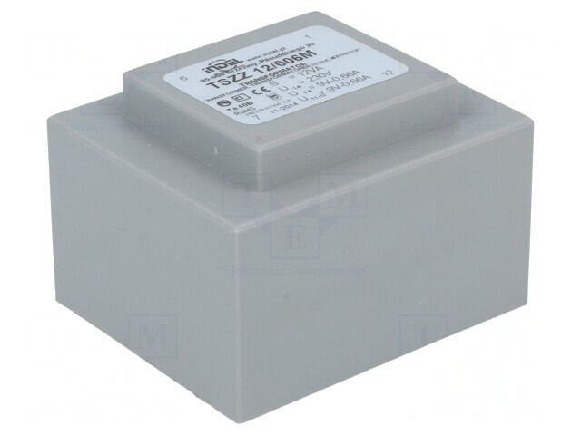 Transformator &Icirc;ncapsulat 12VA 230VAC 9V 660mA PCB