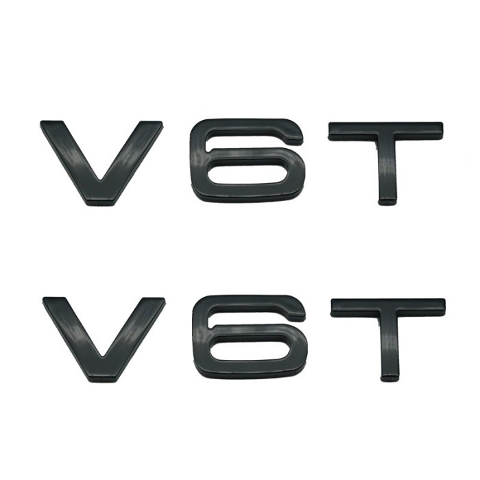 Set 2 embleme V6T pentru aripi Audi , negru