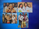 HOPCT LOT NR 1200 FORMATII MUZICA 80-ACTORI/ARTISTI-4 CARTI POSTALE-NECIRCULATE