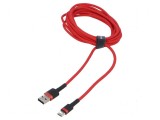 Cablu USB 2.0 A la C, 3m, roșu, 2A, Baseus
