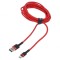 Cablu USB 2.0 A la C, 3m, roșu, 2A