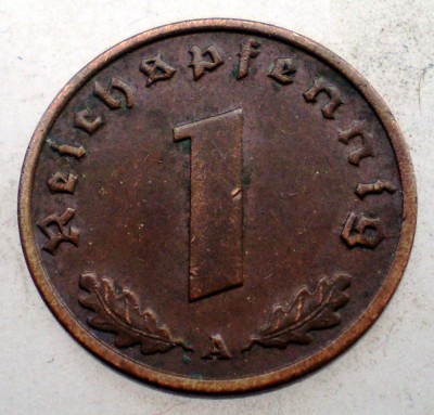 2.433 GERMANIA 1 REICHSPFENNIG 1938 A foto