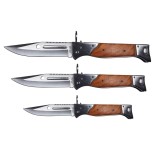 Cumpara ieftin Set 3 briceaguri de vanatoare DEPOX&reg;, Ak System, otel inoxidabil, maro, teaca inclusa