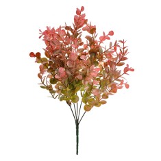 Buchet plante artificiale verzi rosii 12x12x35 cm