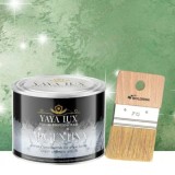 Vopsea decorativa de Lux, Argentina, cu Efect 3D Stelat, Verde Inchis, 0.5 Litri si Pensula inclusă-Toro Decor