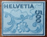 HELVETIA-''Timbru de 5 Fr-pe suport de matase -adeiv-''MNH-NESATAMP.Calitate EXTRA -RARRR!!!!!scan