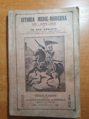 manaulul - istoria medie moderna pentru clasa a 2-a secundara-din anul 1926-1927 foto
