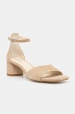 Vagabond Shoemakers sandale din piele &icirc;ntoarsă PIPER culoarea bej, 5921-040-11