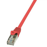 Cumpara ieftin PATCH CORD FTP LOGILINK Cat5e cupru-aluminiu 0.5 m rosu AWG26 ecranat CP1024S